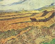 Vincent Van Gogh Field with Ploughman and Mill (nn04) USA oil painting artist